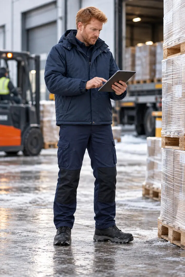 Campera de trabajo en logística exterior