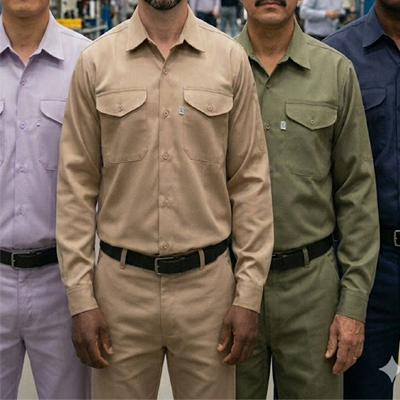 Camisas de trabajo en distintos colores